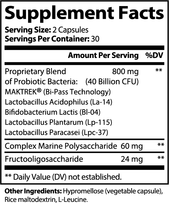 Probiotic 40 Billion CFU with Prebiotics